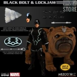 MEZCO Toyz One:12 Black Bolt & Lockjaw Two-Pack -Finest Toy Store 0f4f30f030