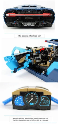 [No Box] Lepin 20086 Bugatti Chiron 42083 4031Pcs Technic Series Blue Version -Finest Toy Store 33acf8e08d
