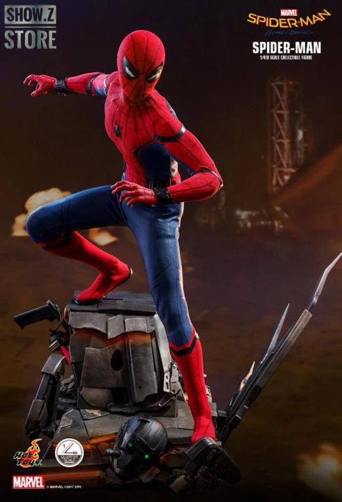 Hot Toys HotToys HT QS015 1/4 Spider-Man Homecoming Collectible Figure Deluxe Version 5 Hot Toys HotToys HT QS015 1/4 Spider-Man Homecoming Collectible Figure Deluxe Version - Image 3