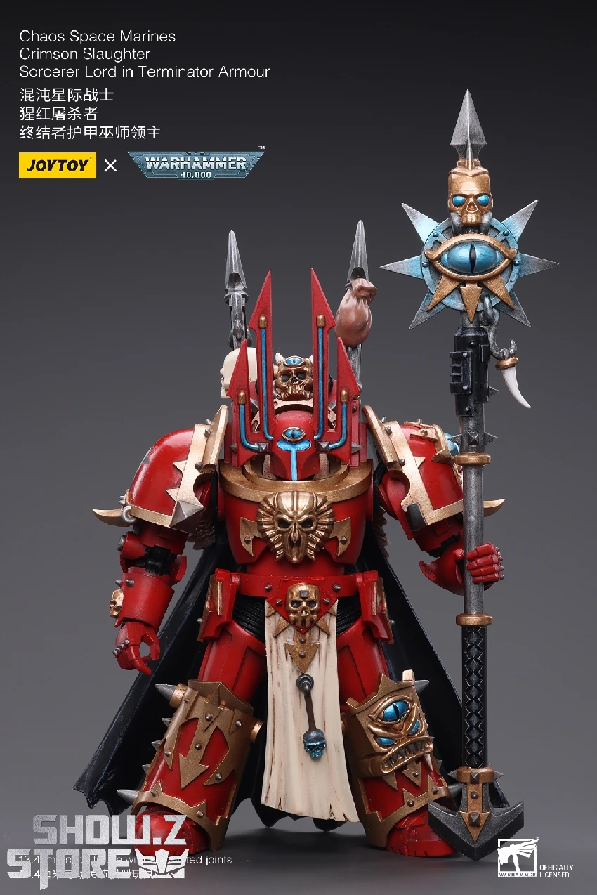 JoyToy Source 1/18 Warhammer 40K ChaoSpace Marines Crimson Slaughter Sorcerer Lord In Terminator Armour 10 JoyToy Source 1/18 Warhammer 40K ChaoSpace Marines Crimson Slaughter Sorcerer Lord In Terminator Armour - Image 8
