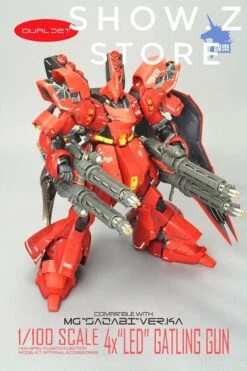 Zhile ZL MG 1/100 4X Sazabi MSN-04 Gatling Gun Add On Kit W/ LED -Finest Toy Store 8185644d14
