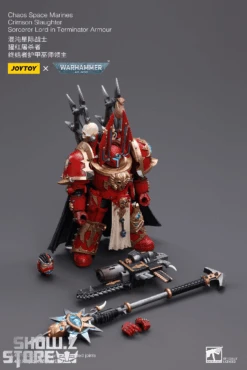 JoyToy Source 1/18 Warhammer 40K ChaoSpace Marines Crimson Slaughter Sorcerer Lord In Terminator Armour 18 JoyToy Source 1/18 Warhammer 40K ChaoSpace Marines Crimson Slaughter Sorcerer Lord In Terminator Armour -Finest Toy Store f87c6524f6